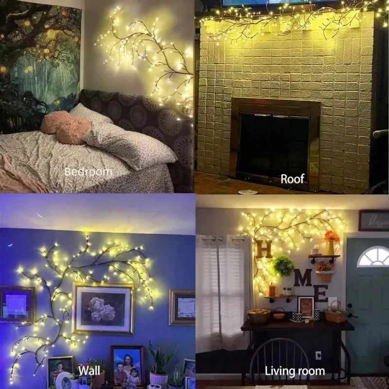 96LED Tree Branch Lamp For Desktop Wall Decoration 8 Modes USB Powered DIY Festive Tree Vine Light Home Decoration Lights 5