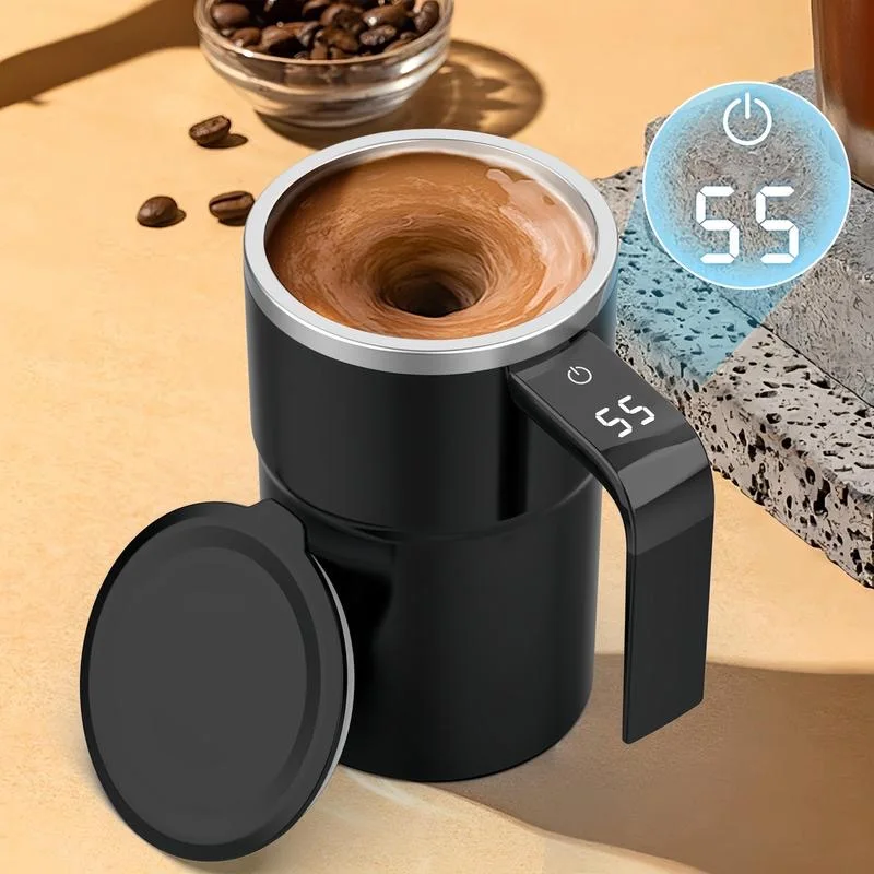 New USB Rechargeable Automatic Magnetic Cup Electric Coffee Self Mixing Mug IP67 Waterproof Food Safe 380ML Coffee Mug For Tea 1